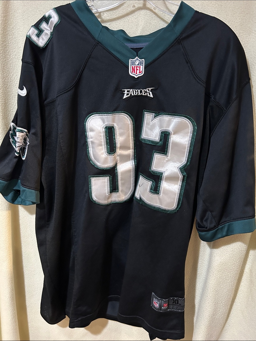 NFL Black and Green Philadelphia Eagles #Timmy Jernigan #93 Jersey